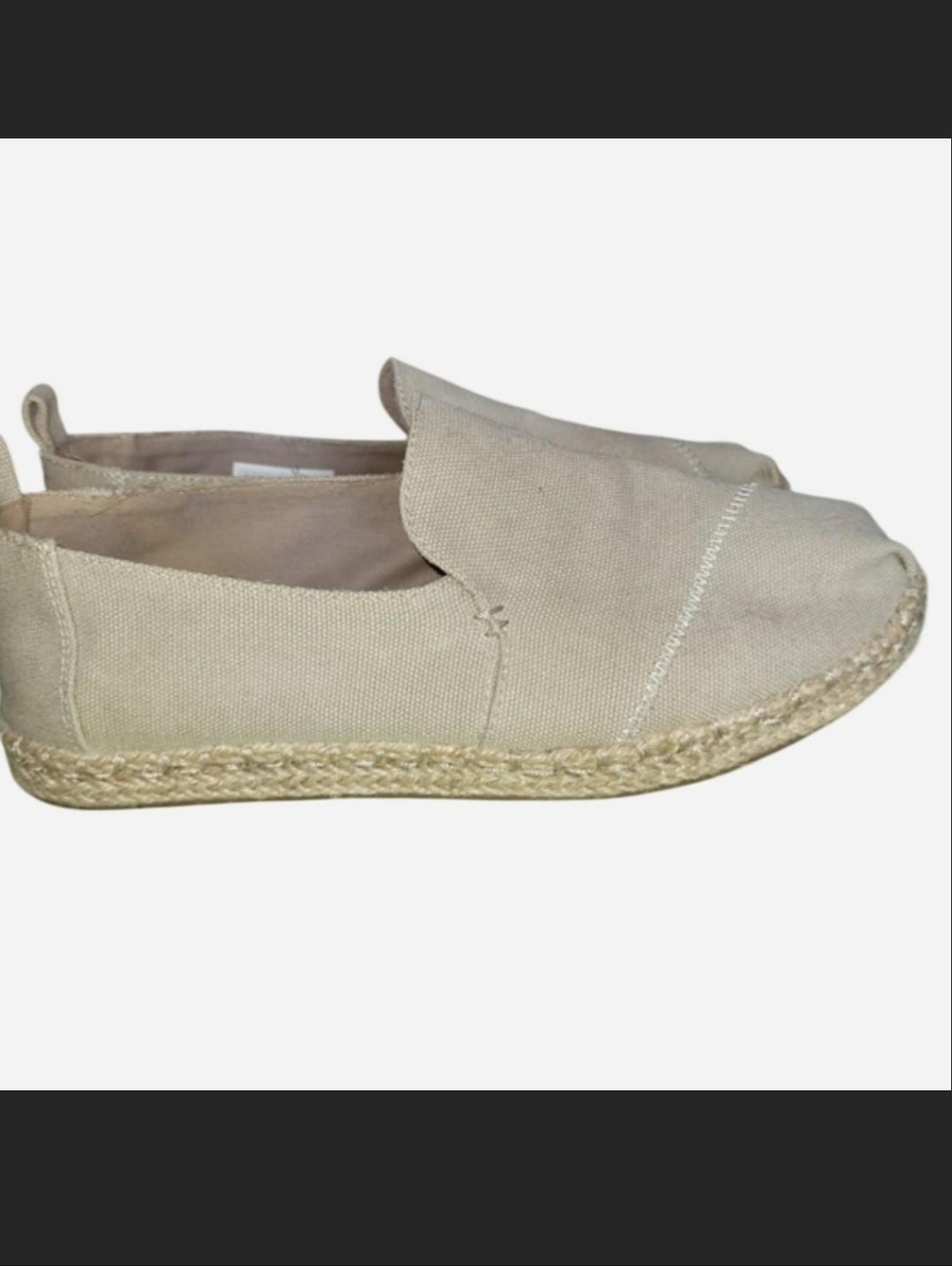 Toms Espedrille Casual Canvas Tan Flats Comfortable Loafers.